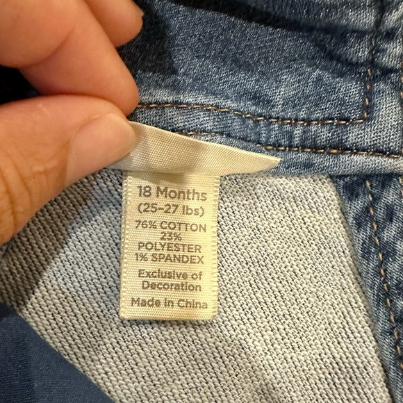 Baby FIRST IMPRESSIONS Denim Short-alls - Picture 4 of 4